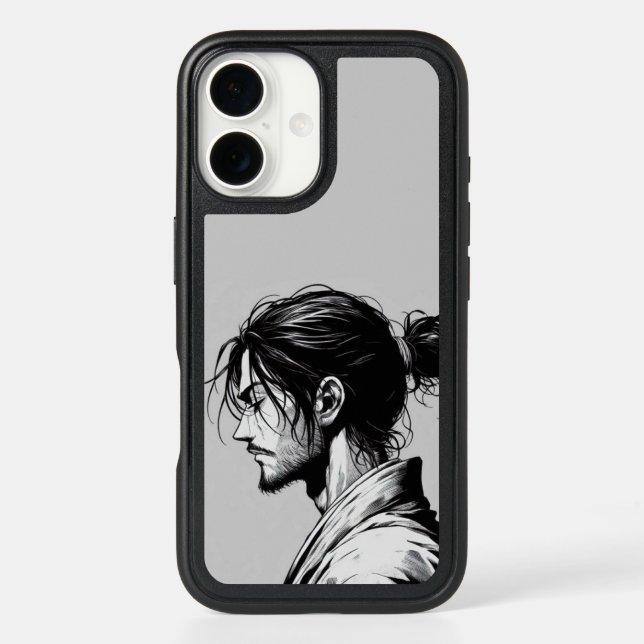 Samurai Minimalist Anime Phone Case (Back)