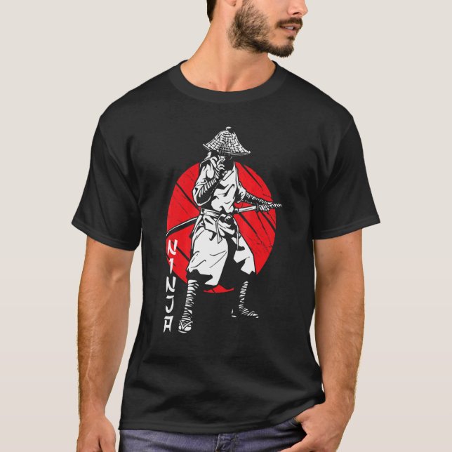 Samurai Ninja Warrior Japanese Bloodstain Katana S T-Shirt (Front)