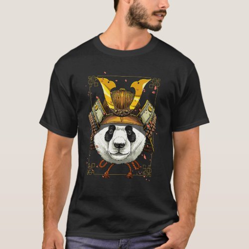 Samurai Panda Bear Japanese Warrior Bushido Japane T_Shirt