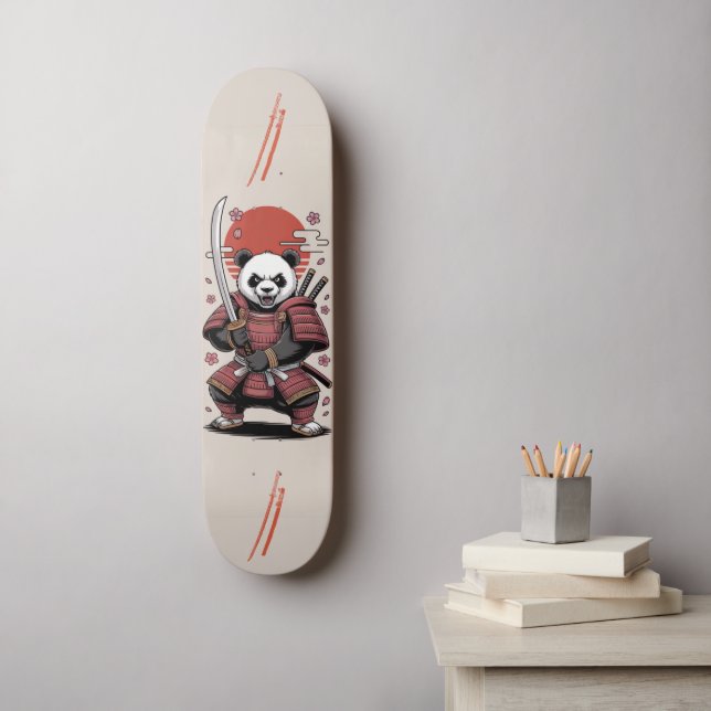 Samurai Panda Bear warrior Skateboard (Wall Art)