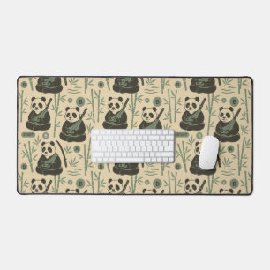 Samurai Panda Gaming Desk Mat