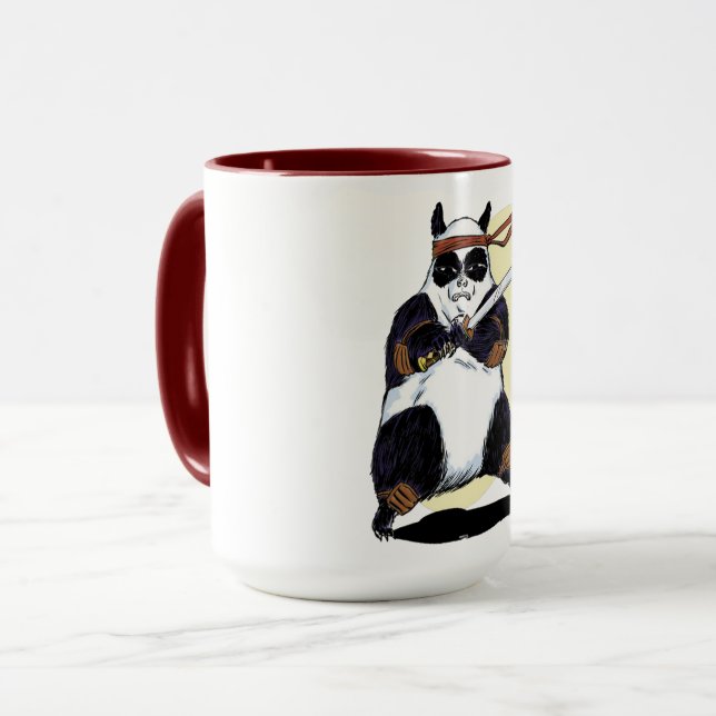Samurai Panda Mug (Front Left)