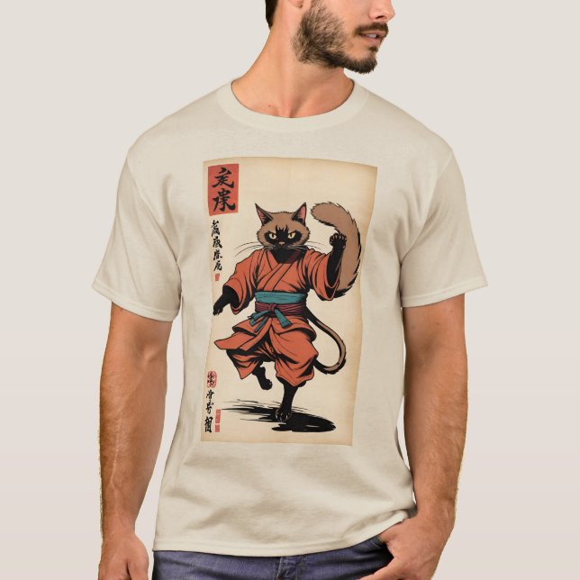 Samurai Paws: The Red Ronin T-Shirt (Front)
