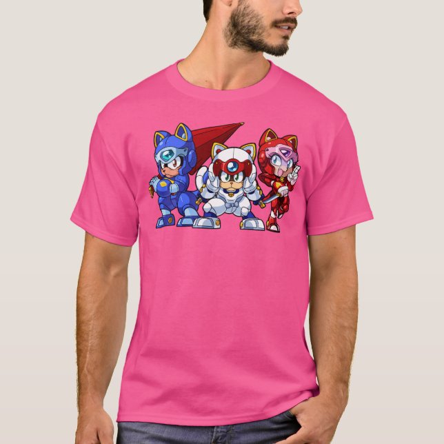 Samurai Pizza Cats Trio T-Shirt (Front)