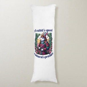 Samurai Rabbit in Bamboo Grove Body Pillow
