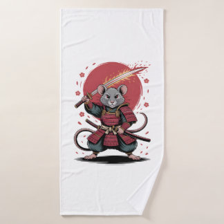 Samurai Rat warrior Bath Towel
