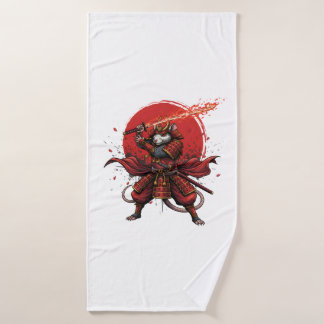 Samurai Rat warrior Bath Towel