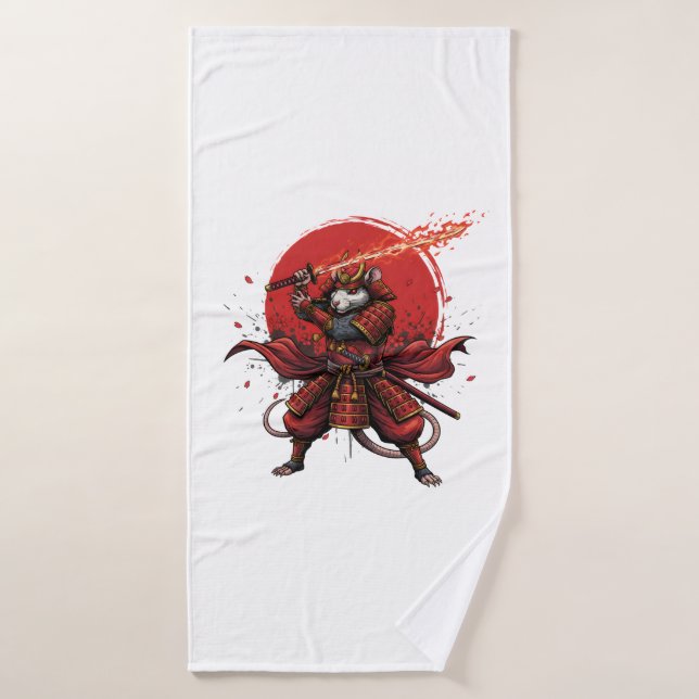 Samurai Rat warrior  Bath Towel (Bath Towel)