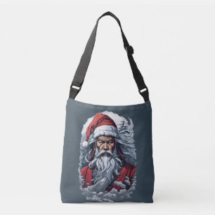 Samurai Santa Warrior Christmas Art Gift Crossbody Bag