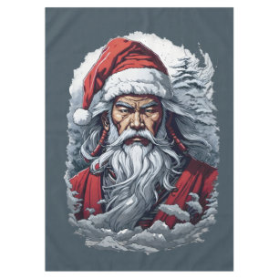 Samurai Santa Warrior Christmas Art Gift Tablecloth
