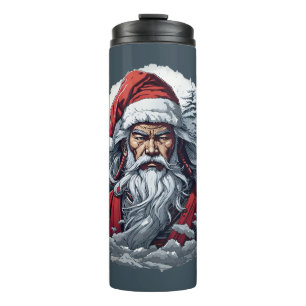 Samurai Santa Warrior Christmas Art Gift  Thermal Tumbler