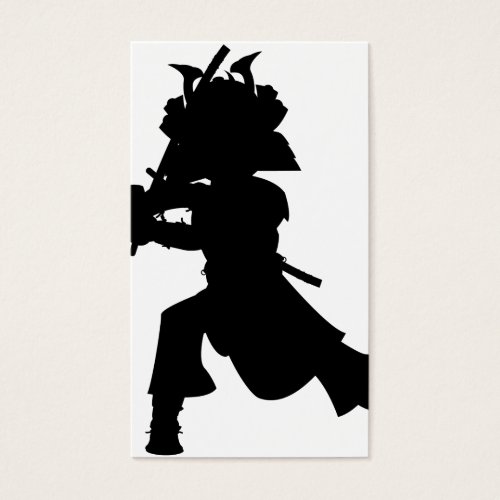 Samurai Silhouette Bookmark Business Cards