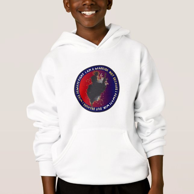 Samurai Silhouette - Japanese Warrior Quote Hoodie (Front)