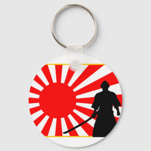 Samurai silhouette. keychain