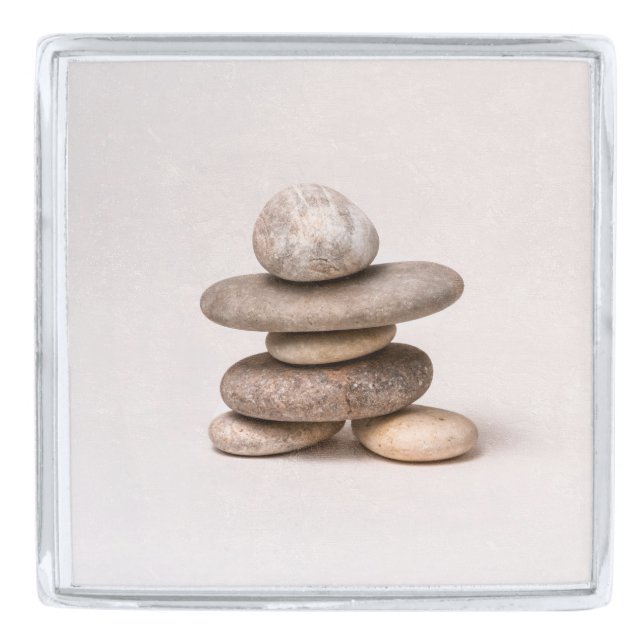 Samurai Silver Finish Lapel Pin (Front)