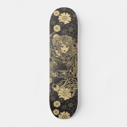 Samurai Skateboards Japanese Warrior Woman