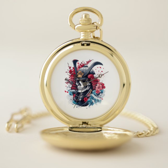 Samurai Skull Warrior Pocket Watch (Inside)