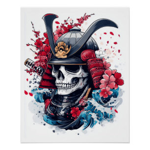 Samurai Skull Warrior Poster