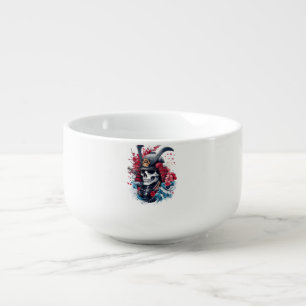 Samurai Skull Warrior Soup Mug