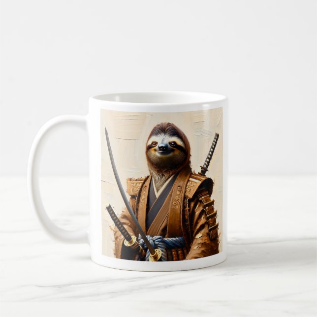 Samurai Sloth Coffee Mug (Left)