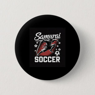 Samurai Soccer Warrior Spirit Footll Katana Blade Button