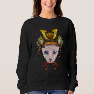 Samurai Sphynx Cat Warrior Samurai Cat Sweatshirt