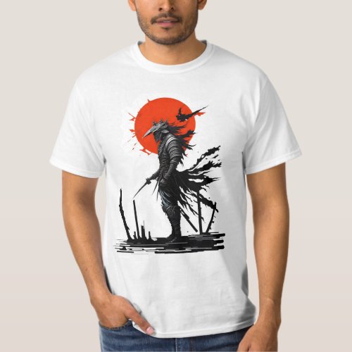 Samurai Spirit Blood Moon Warrior T_Shirt   