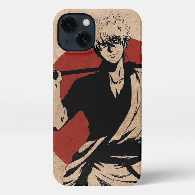 Samurai Spirit Meets Comedy – Gintoki Sakata Anime iPhone Case (Back)