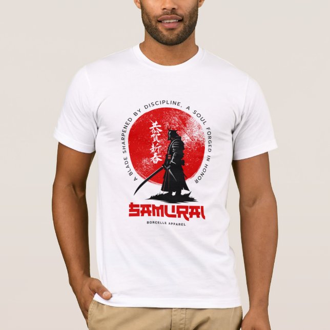 Samurai Spirit – Warrior of Discipline and Honor T-Shirt (Front)