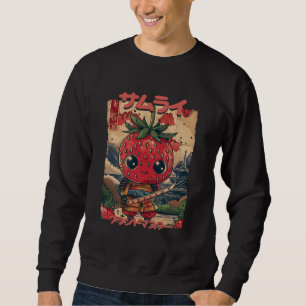 Samurai Strawberry Warrior Old Ukiyo Artwork Sense Sweatshirt