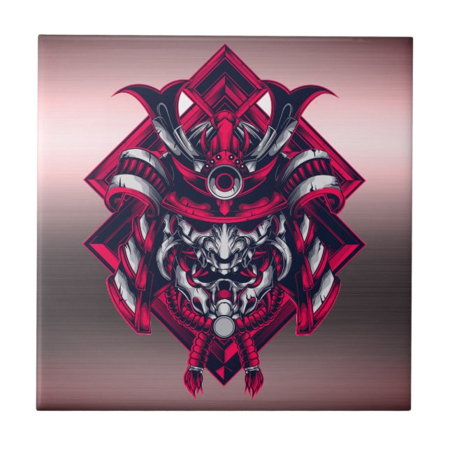 Samurai Strength - Retro Elegance Ceramic Tile (Front)