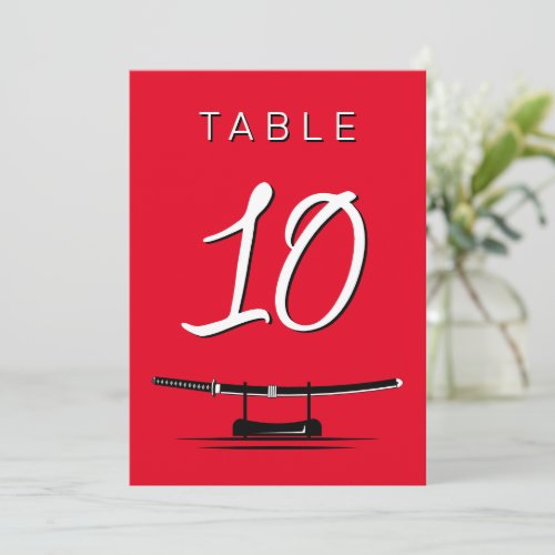Samurai Sword Table Number 10