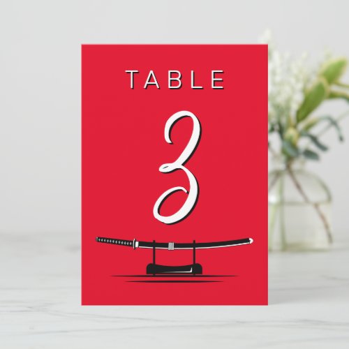 Samurai Sword Table Number 3