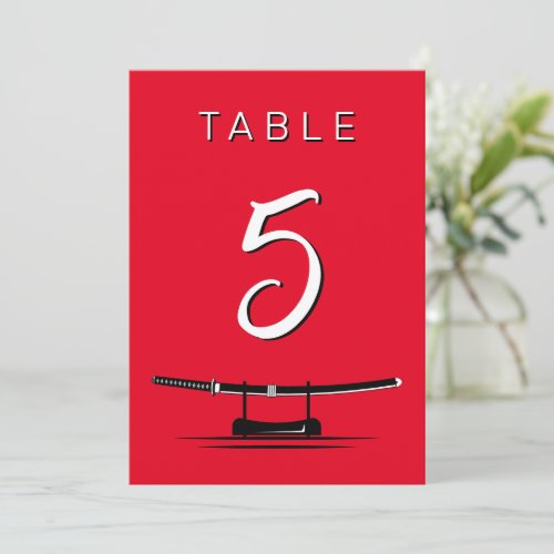 Samurai Sword Table Number 5