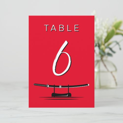 Samurai Sword Table Number 6