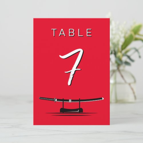 Samurai Sword Table Number 7