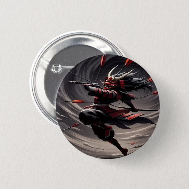 Samurai SwordPlay Button (Front & Back)
