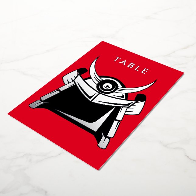 Samurai Table Number (Rotated)
