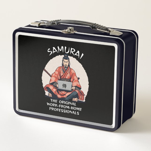 Samurai: The Original Work-From-Home Professionals Metal Lunch Box (Front)