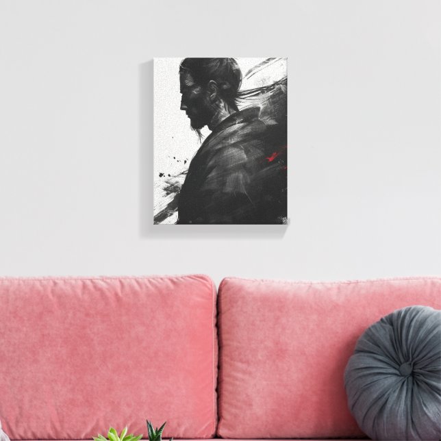 Samurai Warrior Art Canvas Print (Insitu(LivingRoom))