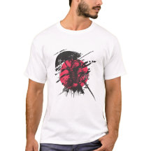 Samurai Warrior Art T-Shirt – Japanese Ink Style M