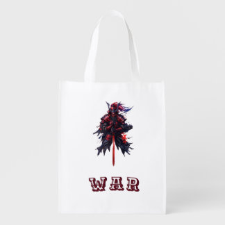 Samurai Warrior Artistic Graphic Tee – tshart Grocery Bag
