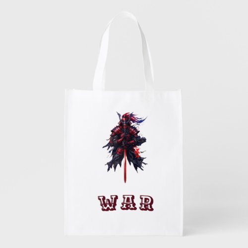 Samurai Warrior Artistic Graphic Tee – tshart Grocery Bag