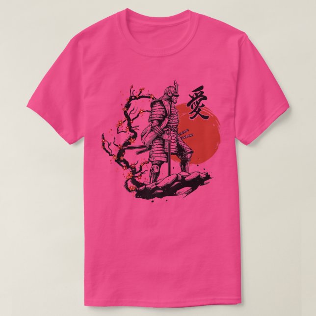 Samurai Warrior bushido code Japanese Culture red  T-Shirt (Design Front)