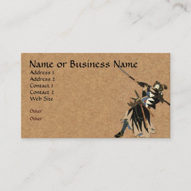 Samurai Warrior Business Profile Card (Front)