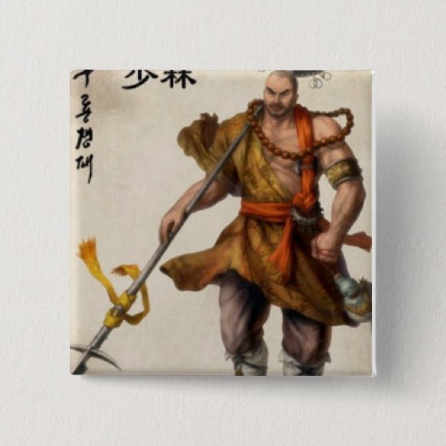 samurai warrior button (Front)