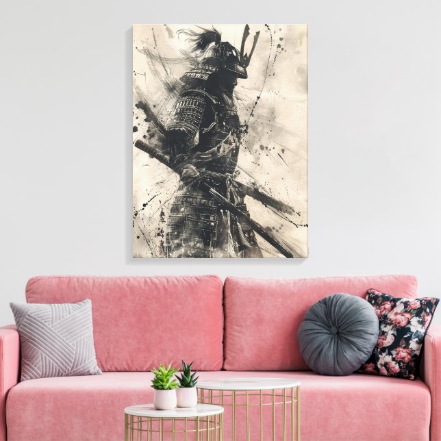 Samurai Warrior Canvas Print (Insitu(LivingRoom))