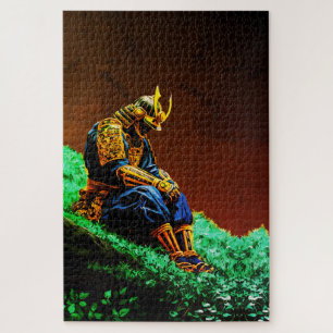 Samurai Warrior in Golden Armor – Epic Japanese Jigsaw Puzzle