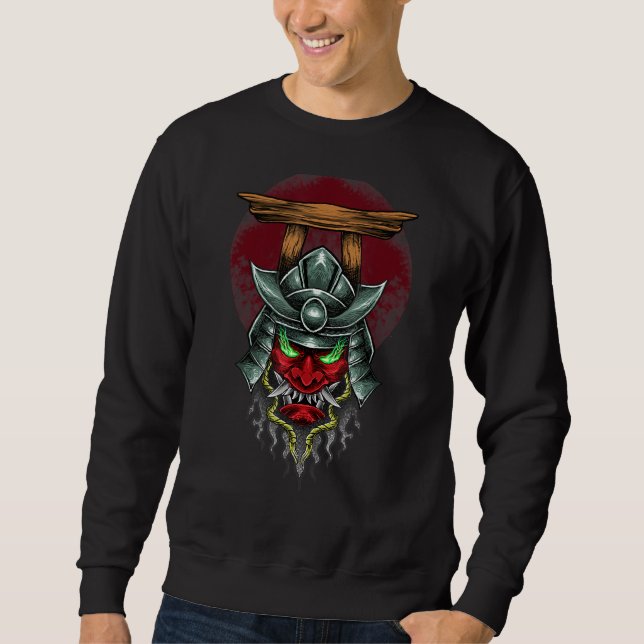 Samurai Warrior Japanese Bushido Dragon Oni Knight Sweatshirt (Front)