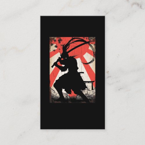 Samurai Warrior Japanese Culture Swordsman Vintage Business Card